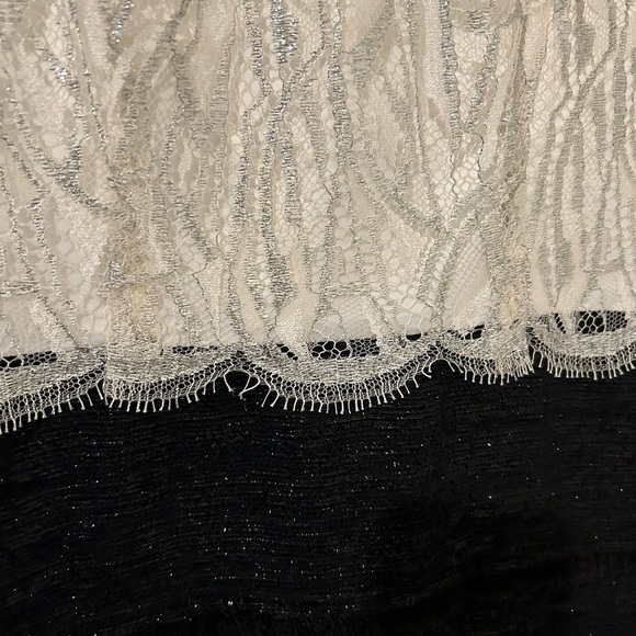 Kay Unger Sleeveless Tweed Dress Black Cream Size 8 - Picture 6 of 12